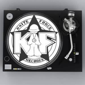 Pareja Slipmats Kniteforce (Negro sobre Blanco)